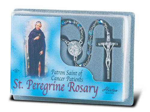CRYSTAL ST PEREGRINE ROSARY - 132-514CR - Catholic Book & Gift Store