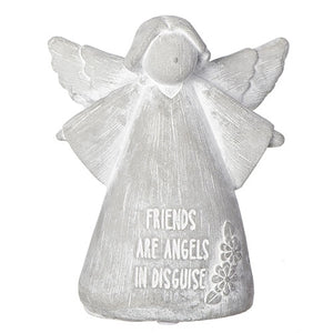 3"H CEMENT ANGEL/FRIENDS ARE ANGELS....