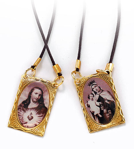 METAL SCAPULAR ON CORD - 1501 - Catholic Book & Gift Store 