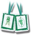 LAMINATED GREEN SCAPULAR ON CARD - 1506-H - Catholic Book & Gift Store 