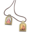 5/8X1" BROWN W/GOLD EDGE SCAPULAR - 1510 - Catholic Book & Gift Store 