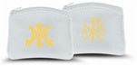 WHITE SHEEPSKIN ZIPPER ROSARY CASE
