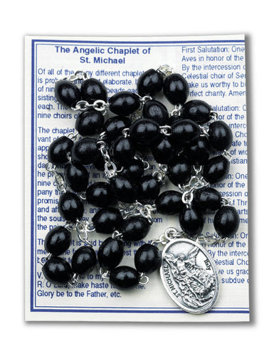 ST MICHAEL CHAPLET/BLACK - 190-01 - Catholic Book & Gift Store