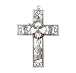 6" PEWTER CONFIRMATION WALL CROSS WITH DOVE
