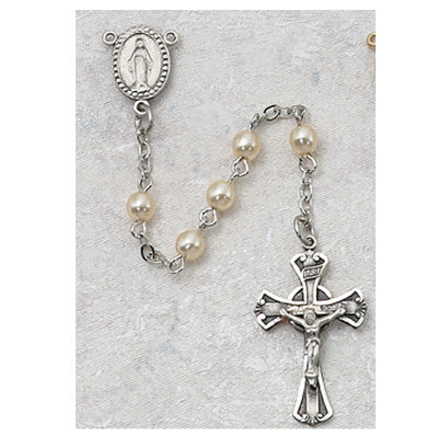 3MM PEARL ROSARY - 210DG - Catholic Book & Gift Store 