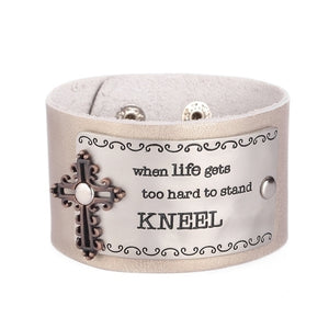WHEN LIFE GETS TOO HARD.../LEATHER BRACELET - 21462 - Catholic Book & Gift Store 