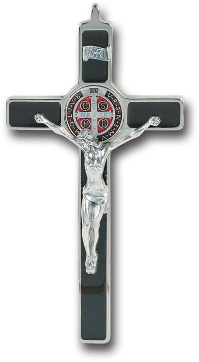 ST BENEDICT CRUCIFIX W/ENAMEL MEDAL AND LEGAND BOX - 2162 - Catholic Book & Gift Store 