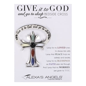 2.5"H GIVE IT TO GOD BEDSIDE CROSS
