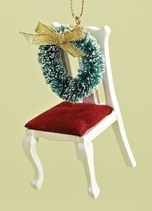 Chair with Wreath Memorial 3.5" Ornament