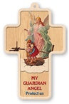 5" LASER CUT WOOD CROSS/GUARDIAN ANGEL - 358-350 - Catholic Book & Gift Store 