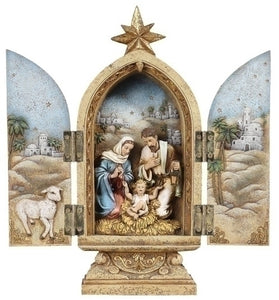 10" HOLY FAMILY TRIPTYCH - 36946 - Catholic Book & Gift Store 