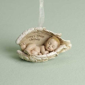 3.5" BABY IN WINGS ORNAMENT - 38267 - Catholic Book & Gift Store 