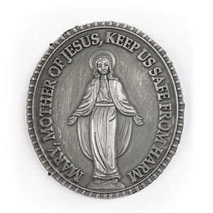 1"H MARY, MOTHER OF JESUS KEEP US SAFE FROM HARM VISOR CLIP
