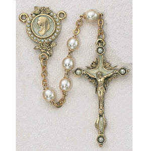 7MM PEARLS OF MARY ROSARY - 454HF