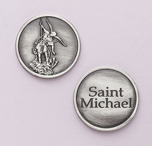 ST. MICHAEL POCKET TOKEN/CARDED WITH PRAYER - 45981 - Catholic Book & Gift Store 