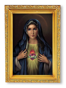 4.5"X6.5" FRAMED IMMACULATE HEART OF MARY - 461-215 - Catholic Book & Gift Store 