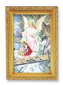 4.5"X6.5" GUARDIAN ANGEL FRAMED - 461-350 - Catholic Book & Gift Store 