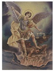 ST MICHAEL SMALL GOLD EMBOSSED PLAQUE - 530-330 - Catholic Book & Gift Store 