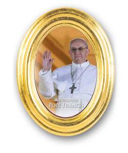 5.5" X 7" OVAL FRAMED POPE FRANCIS - 557-574 - Catholic Book & Gift Store 
