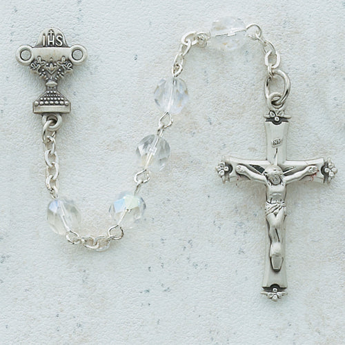 FIRST COMMUNION ROSARY/CRYSTAL - 586RW - Catholic Book & Gift Store 