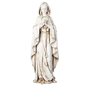 OUR LADY OF LOURDES RESIN STATUE 23"H