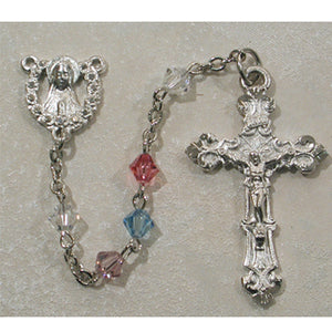 5MM MULTI-COLOR SWARVSKI ROSARY - 602SF - Catholic Book & Gift Store 