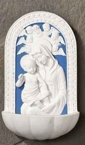 6" MADONNA & CHILD/HOLY WATER FONT - 60374 - Catholic Book & Gift Store 