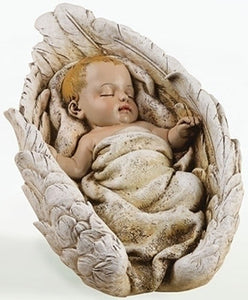5"H X 8.25"L BABY IN WINGS TABLETOP FIGURE - 63644 - Catholic Book & Gift Store 