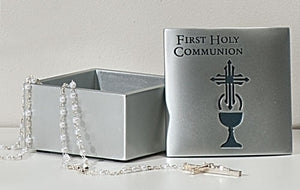 COMMUNION ROSARY BOX/2" HIGH - 63699 - Catholic Book & Gift Store 