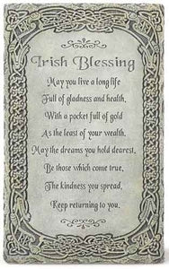 8" IRISH BLESSING WALL PLAQUE - 64074