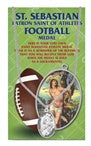 OVAL ST. SEBASTIAN MEN'S FOOTBALL MEDAL - 650-6042 - Catholic Book & Gift Store