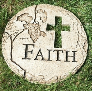 12" FAITH GARDEN STONE - 65434 - Catholic Book & Gift Store 