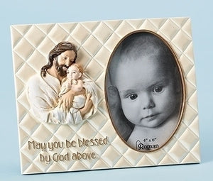 7"H JESUS W/ BABY FRAME - 65942 - Catholic Book & Gift Store 