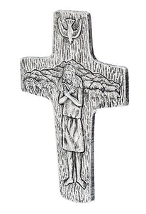 7.5" POPE FRANCIS' GOOD SHEPHERD WALL CROSS - 66068 - Catholic Book & Gift Store