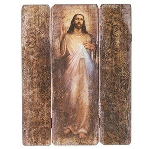 26"H DIVINE MERCY PANEL WALL PLAQUE