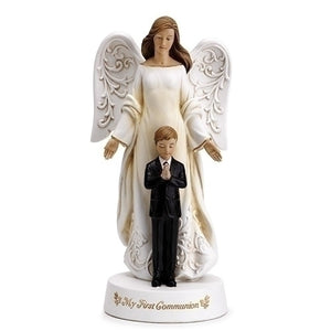 7.75"H COMMUNION ANGEL WITH BOY