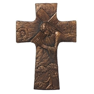 17"H JESUS HOLDING CROSS/WALL CROSS - 66330 - Catholic Book & Gift Store 