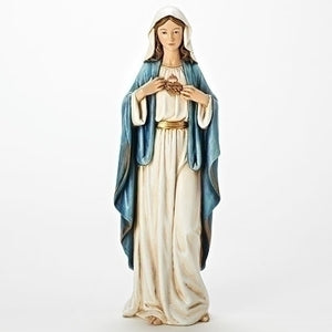 17.25" IMMACULATE HEART OF MARY FIGURE - 68138 - Catholic Book & Gift Store 