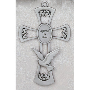 6" PEWTER CONFIRMATION WALL CROSS - 77-20 - Catholic Book & Gift Store 