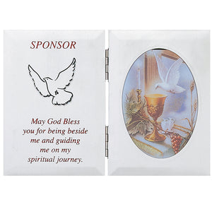 5"X7" SILVER DOUBLE FRAME/SPONSOR - 77-22 - Catholic Book & Gift Store 