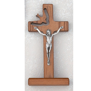 6" STANDING CRUCIFIX WITH CUT- OUT HOLY SPIRIT - 77-25 - Catholic Book & Gift Store 