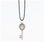 1.25" SILVER BENEDICT KEY PENDANT ON CORD - 780-06 - Catholic Book & Gift Store 