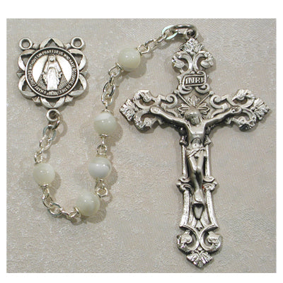 5MM MOTHER OF PEARL ROSARY - 783LF - Catholic Book & Gift Store