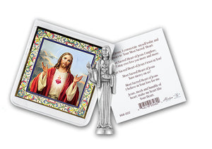 SACRED HEART OF JESUS PRAYER W/STATUE - 891-101 - Catholic Book & Gift Store 