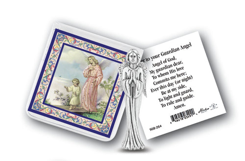 GUARDIAN ANGEL PRAYER W/STATUE - 891-350 - Catholic Book & Gift Store 