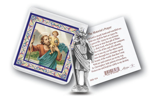 ST CHRISTOPHER/POCKET STATUE AND PRAYER CARD - 891-620 - Catholic Book & Gift Store 