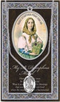 PEWTER ST DYMPHNA MEDAL WITH BIOGRAPHY PRAYERCARD - 950-434 - Catholic Book & Gift Store 