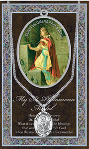 ST. PHILOMENA PEWTER MEDAL - 950-520 - Catholic Book & Gift Store 