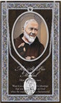PEWTER SAINT PIO MEDAL WITH BIOGRAPHY PRAYERCARD - 950-522 - Catholic Book & Gift Store