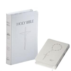 CATHOLIC COMPANION BIBLE/LIBROSARIO WHITE/NABRE - 3339 - Catholic Book & Gift Store